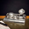 Kalamos Inkwell - 18 cm x 13.5 cm - Handcrafted in Italy - Pewter