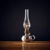 Luce Paraffin Lamp - 30 cm Height - Handcrafted in Italy - Pewter, Brass & Glass