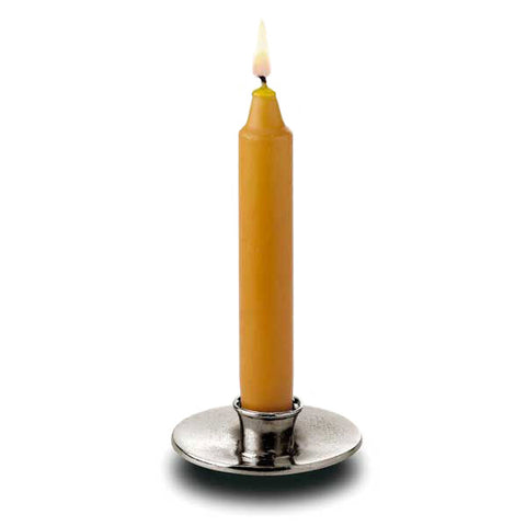 Lei Candlestick - 8.3 cm Diameter - Handcrafted in Italy - Pewter