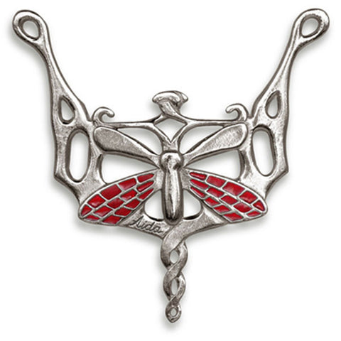 Libellula Dragonfly Pendant (Siam) - 8 cm - Handcrafted in Italy - Pewter/Britannia Metal