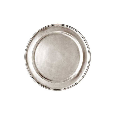 Lombardia Plate/Coaster (Set of 2) - 14 cm Diameter - Handcrafted in Italy - Pewter