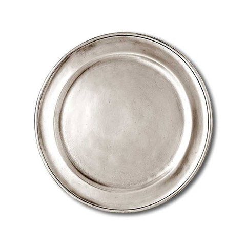 Lombardia Plate (Set of 2) - 20 cm Diameter - Handcrafted in Italy - Pewter