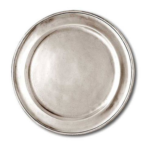 Lombardia Charger/Plate - 27 cm Diameter - Handcrafted in Italy - Pewter