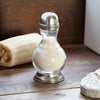 Lucca Bath Salt Shaker - 17 cm Height - Handcrafted in Italy - Pewter & Glass