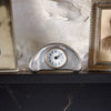 Luna Mantel Alarm Clock - 13 cm Width - Handcrafted in Italy - Pewter