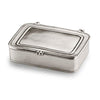 Laurus Lidded Box - 9.5 cm x 6.5 cm - Handcrafted in Italy - Pewter