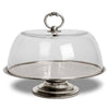 Loreto Cake & Cheese Cloche - 30 cm Diameter - Handcrafted in Italy - Pewter & Glass