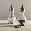 Lucca Salt Mill - 17 cm Height - Handcrafted in Italy - Pewter & Glass