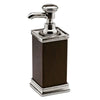 Milano Moisturiser Dispenser - 18.5 cm Height - Handcrafted in Italy - Pewter & Wood