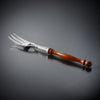 Orvieto Serving Fork & Spoon Set - 29 cm Length - Handcrafted in Italy - Pewter & Cherry Wood
