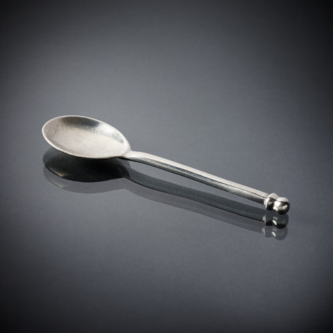 Ovo Spoon (Set of 4) - 11 cm Length - Handcrafted in Italy - Pewter