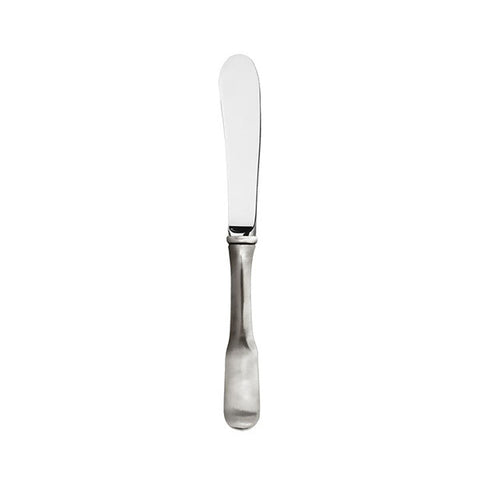 Olivia Forged Butter Knife - 18 cm Length - Handcrafted in Italy - Pewter & Stainless Steel