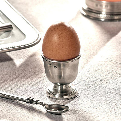 Orvieto Footed Egg Cup - 5 cm Height - Handcrafted in Italy - Pewter