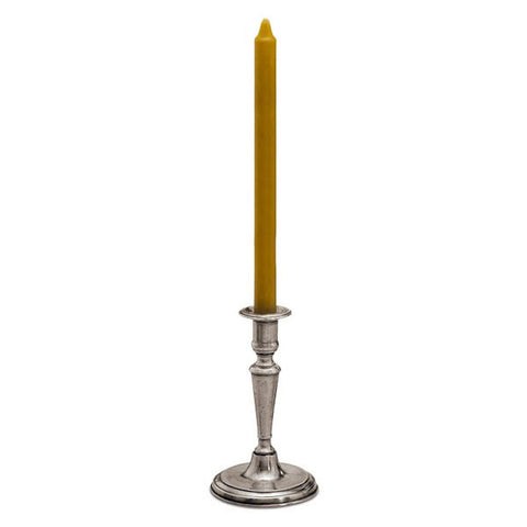 Prisco Candlestick - 19 cm Height - Handcrafted in Italy - Pewter