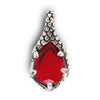 Tear of Light Pendant (Siam) - 5.5 cm - Handcrafted in Italy - Pewter & Crystal Glass