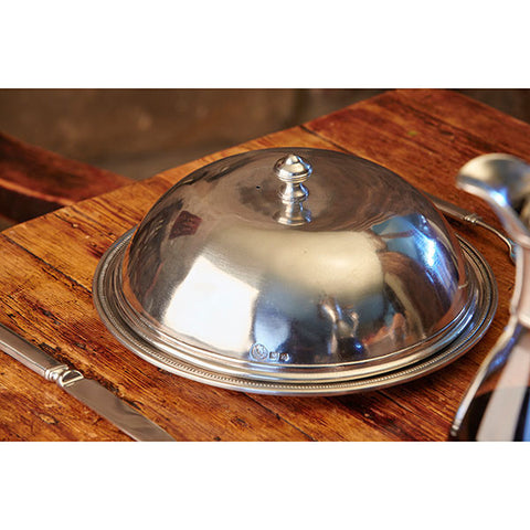 Ravenna Cloche - 25 cm Diameter - Handcrafted in Italy - Pewter