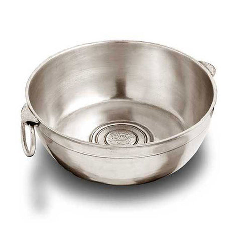 Savona Round Bowl - 21.5 cm Diameter - Handcrafted in Italy - Pewter