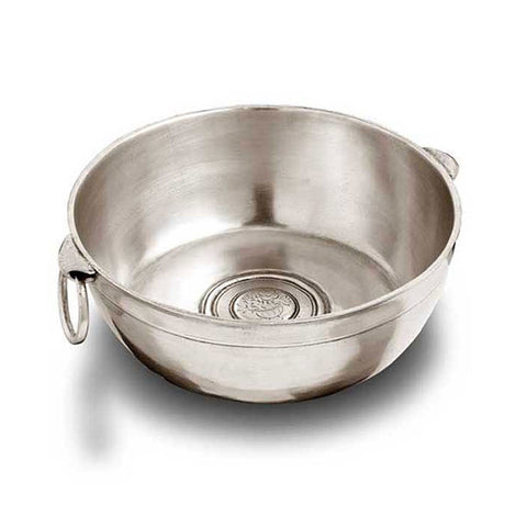 Savona Plant Pot Holder - 19 cm Diameter - Handcrafted in Italy - Pewter