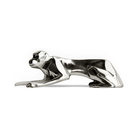 Art Nouveau-Style Scimmia Crouching Monkey Knife Rest - 8.5 cm Length - Handcrafted in Italy - Pewter