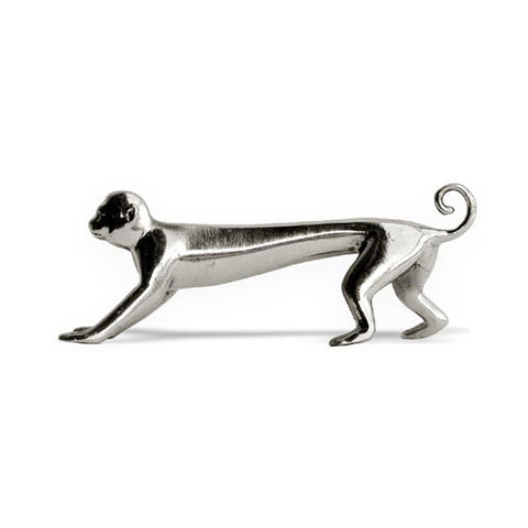 Art Nouveau-Style Scimmia  Monkey Knife Rest - 9 cm Length - Handcrafted in Italy - Pewter