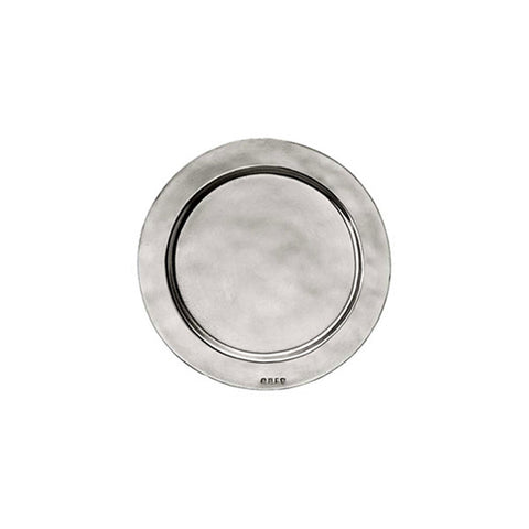 Sebino Plate (Set of 2) - 10.5 cm Diameter - Handcrafted in Italy - Pewter