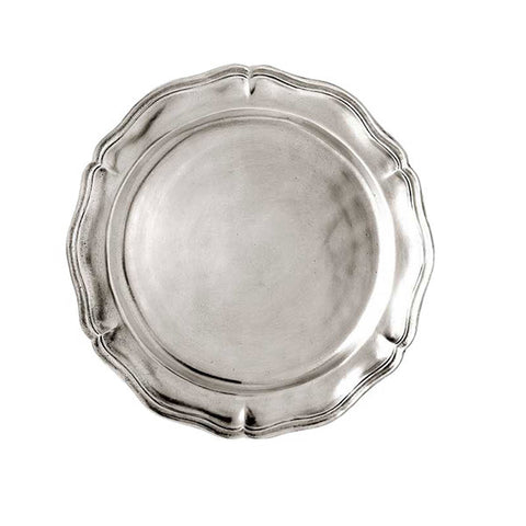 Siracusa Georgian-Style Edged Plate (Set of 2) - 12 cm Diameter - Handcrafted in Italy - Pewter