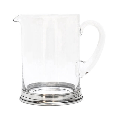 Sirmione Bar Pitcher - 1 L - Handcrafted in Italy - Pewter & Crystal Glass