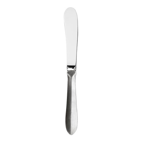 Sofia Forged Butter Knife - 18 cm Length - Handcrafted in Italy - Pewter & Stainless Steel