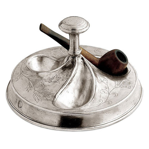 Tobago Pipe Holder - 20 cm - Handcrafted in Italy - Pewter