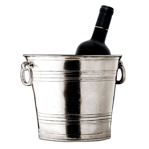 Todi Champagne Bucket - 21 cm Diameter - Handcrafted in Italy - Pewter