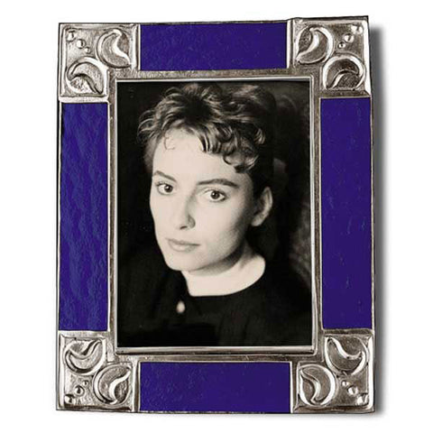 Trasparenze Frame Blue - 21 cm x 26.5 cm - Handcrafted in Italy - Pewter