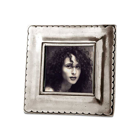Trentino Square Frame - 10.5 cm x 10.5 cm - Handcrafted in Italy - Pewter