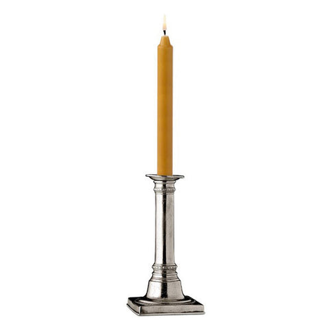 Tullio Candlestick - 20 cm Height - Handcrafted in Italy - Pewter