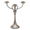 Tarquinio 3 Flame Candelabra - 34 cm Height - Handcrafted in Italy - Pewter