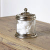 Toscana Cotton Wool Jar - 0.75 L - Handcrafted in Italy - Pewter & Glass