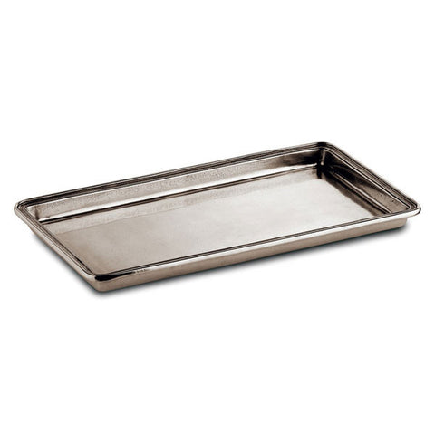 Umbria Guest Towel Tray - 25 cm x 13.5 cm - Handcrafted in Italy - Pewter