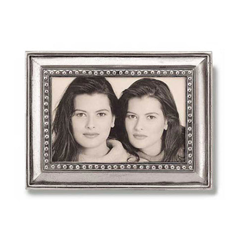 Veneto Rectangular Frame - 14.5 cm x 19.5 cm - Handcrafted in Italy - Pewter