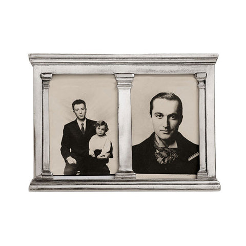 Verona Double Frame - 26 cm x 19 cm - Handcrafted in Italy - Pewter