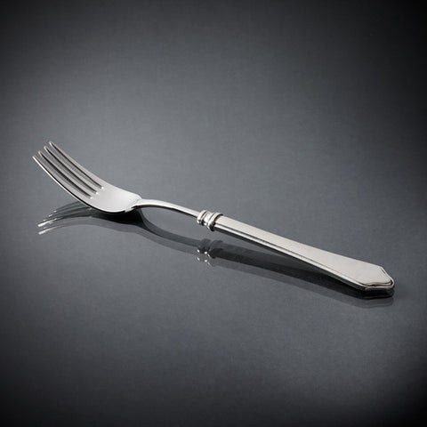Violetta Dinner Fork Set (Set of 6) - 21.5 cm Length - Handcrafted in Italy - Pewter & Stainless Steel