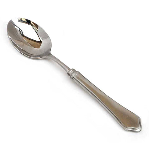 Violetta Table Spoon Set (Set of 6) - 21.5 cm Length - Handcrafted in Italy - Pewter & Stainless Steel