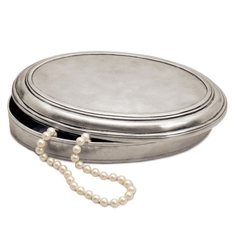Vittoria Lidded Box - 24 cm x 15 cm - Handcrafted in Italy - Pewter