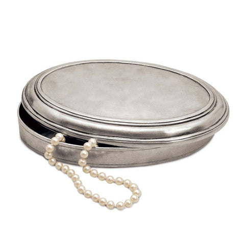 Vittoria Lidded Box - 20 cm x 12.5 cm - Handcrafted in Italy - Pewter