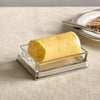 Velletri Butter Dish - 12.5 cm x 9.5 cm - Handcrafted in Italy - Pewter & Glass