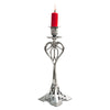 Art Nouveau-Style Eiffel Candlestick - 28 cm Height - Handcrafted in Italy - Pewter/Britannia Metal