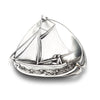 Art Nouveau-Style Barca Pocket Change Tray - Sailing Boat - 20.5 cm - Handcrafted in Italy - Pewter/Britannia Metal