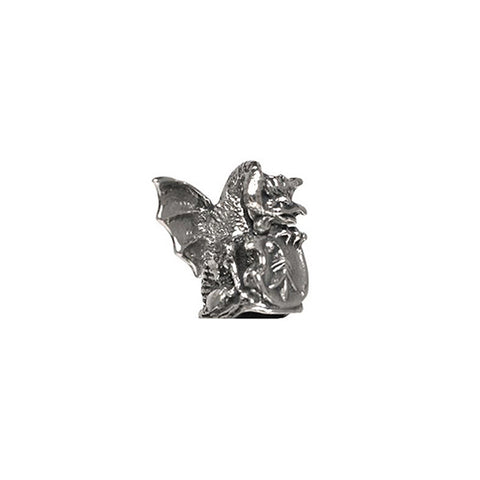 Art Nouveau-Style Dragon Statuette Bell - 6.5 cm Height - Handcrafted in Italy - Pewter/Britannia Metal