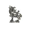 Art Nouveau-Style Deer Statuette Bell - 7.5 cm Height - Handcrafted in Italy - Pewter/Britannia Metal