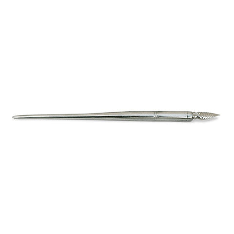 Art Nouveau-Style Calamo Dip Pen - 17 cm Length - Handcrafted in Italy - Pewter/Britannia Metal