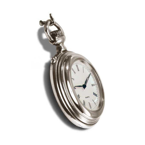 Art Nouveau-Style Cipolla Pocket Watch - 6.5 cm - Handcrafted in Italy - Britannia Metal/Pewter