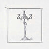 Art Nouveau-Style Donna Candlestick - Maiden (right) - 30.5 cm Height - Handcrafted in Italy - Pewter/Britannia Metal